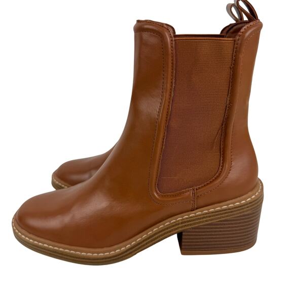 STEVEN NEW YORK CABELL CHELSEA PULL ON BOOTS IN TAN NWOB WOMEN'S SIZE 8.5M - Picture 4 of 12